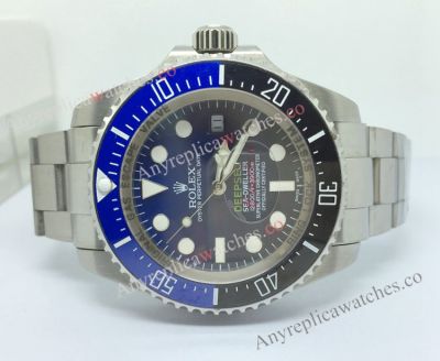 Rolex Deepsea D-Blue Replica Watch:  Blue & Black Ceramic Bezel 44mm
